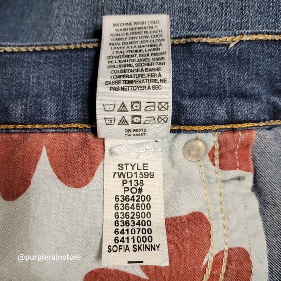 Lucky Brand Jeans 8 Sofie Skinny Ankle Mid Rise Medium Dark Wash Stretch Denim - Picture 6 of 13